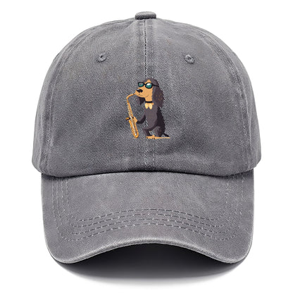 Dog Playing Saxophone Hat