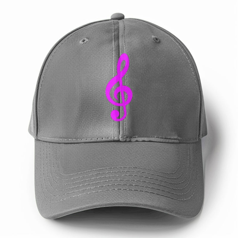 Retro 80s Music Note Purple Hat