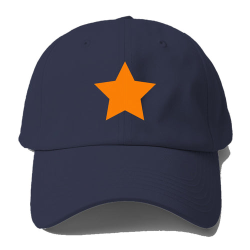 Retro 80s Star Orange Baseball Cap