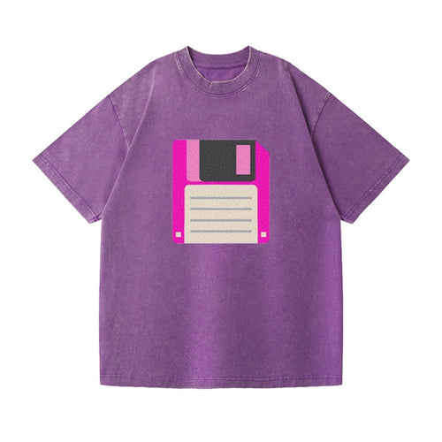 Retro 80s Floppy Disk Pink Vintage T-shirt