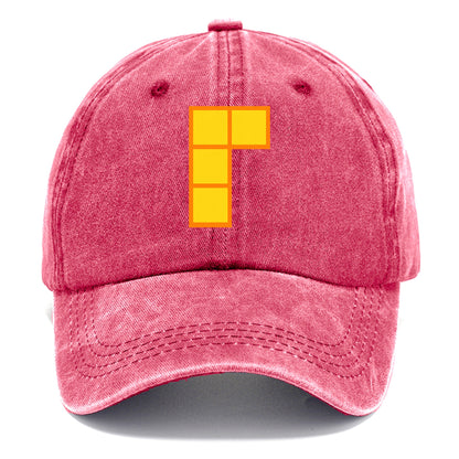 Retro 80s Tetris Blocks Orange Hat