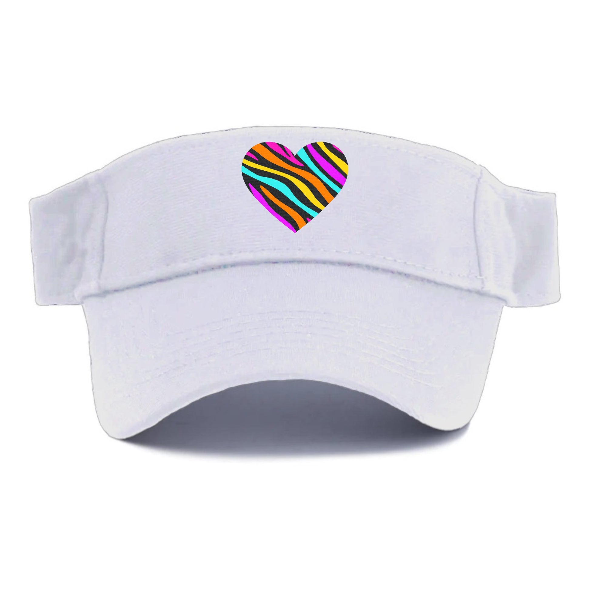 Retro 80s Heart Zebra Print Hat