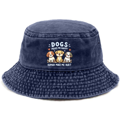 Dogs Make Me Happy Hat