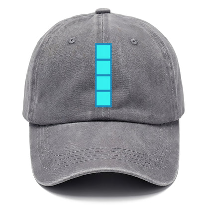 Retro 80s Tetris Blocks Blue Hat