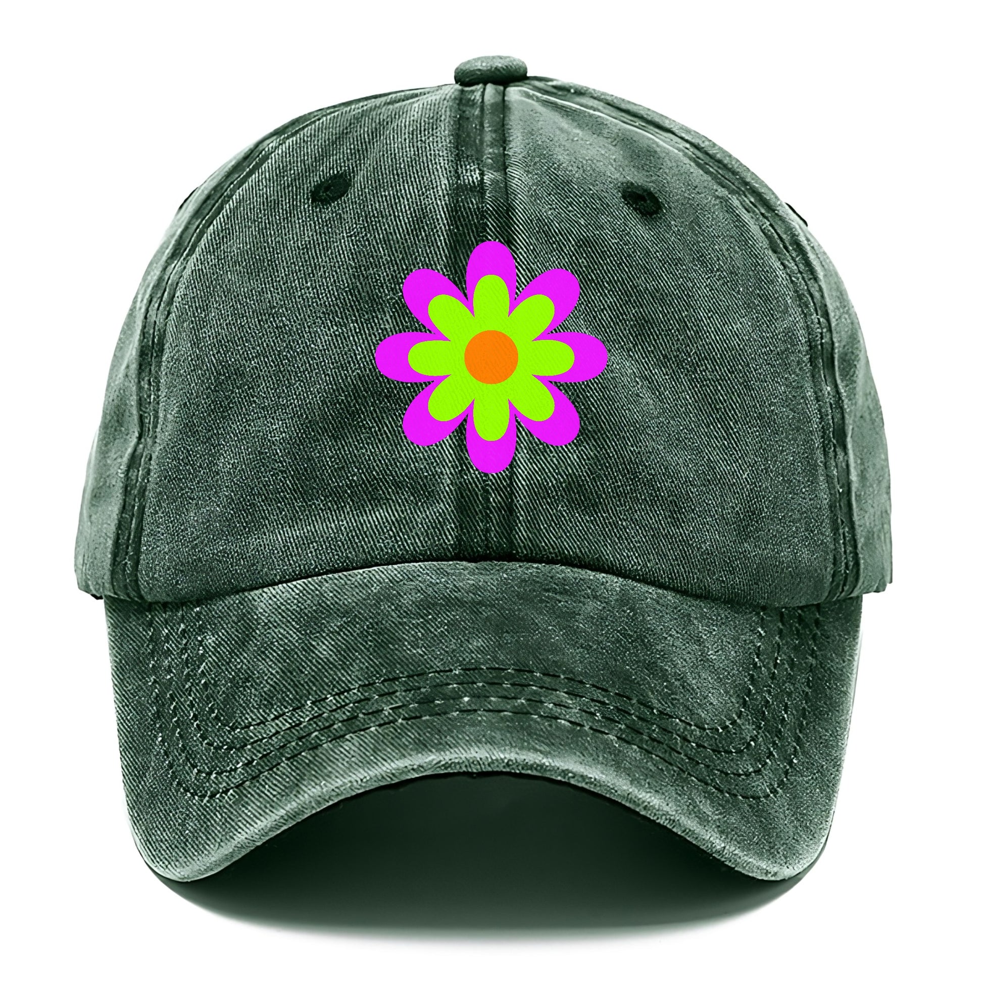 Retro 80s Flower Purple Hat