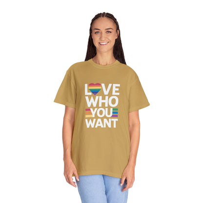 Empowering Diversity: 'Love Who You Want' Expressive T-Shirt - Pandaize