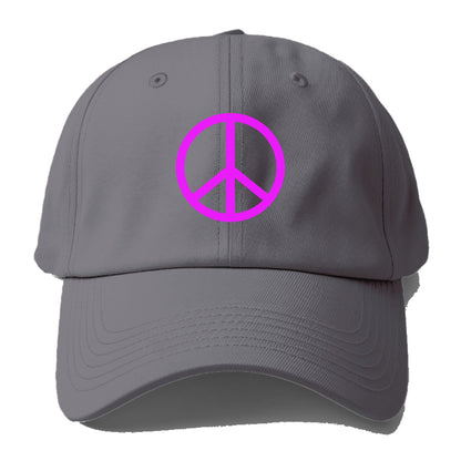 Retro 80s Peace Sign Purple Hat