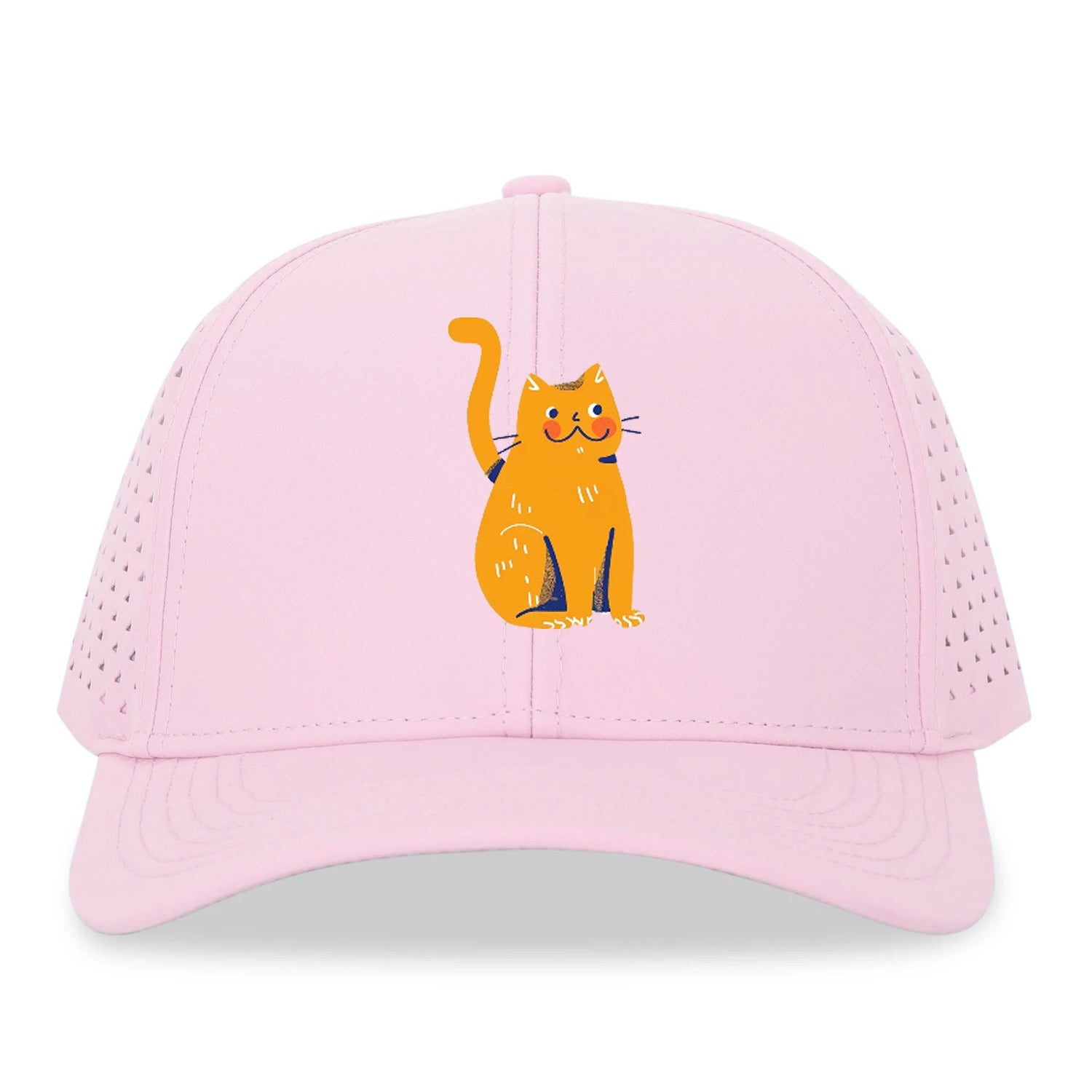 Smiling Orange Kitty with Chubby Cheeks Hat