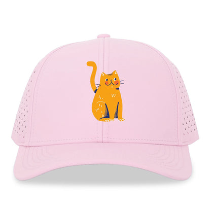 Smiling Orange Kitty with Chubby Cheeks Hat