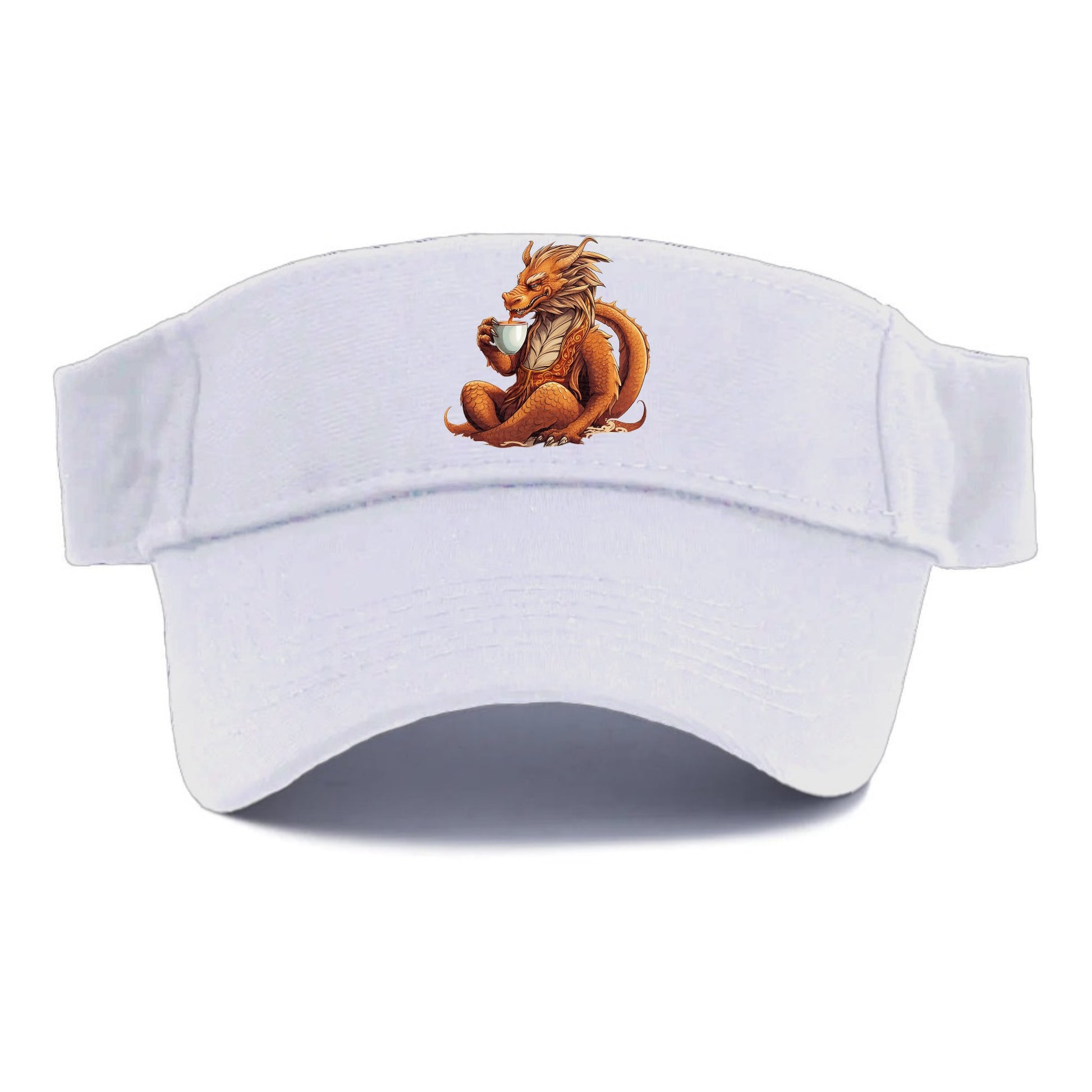 dragon drinking coffee Hat