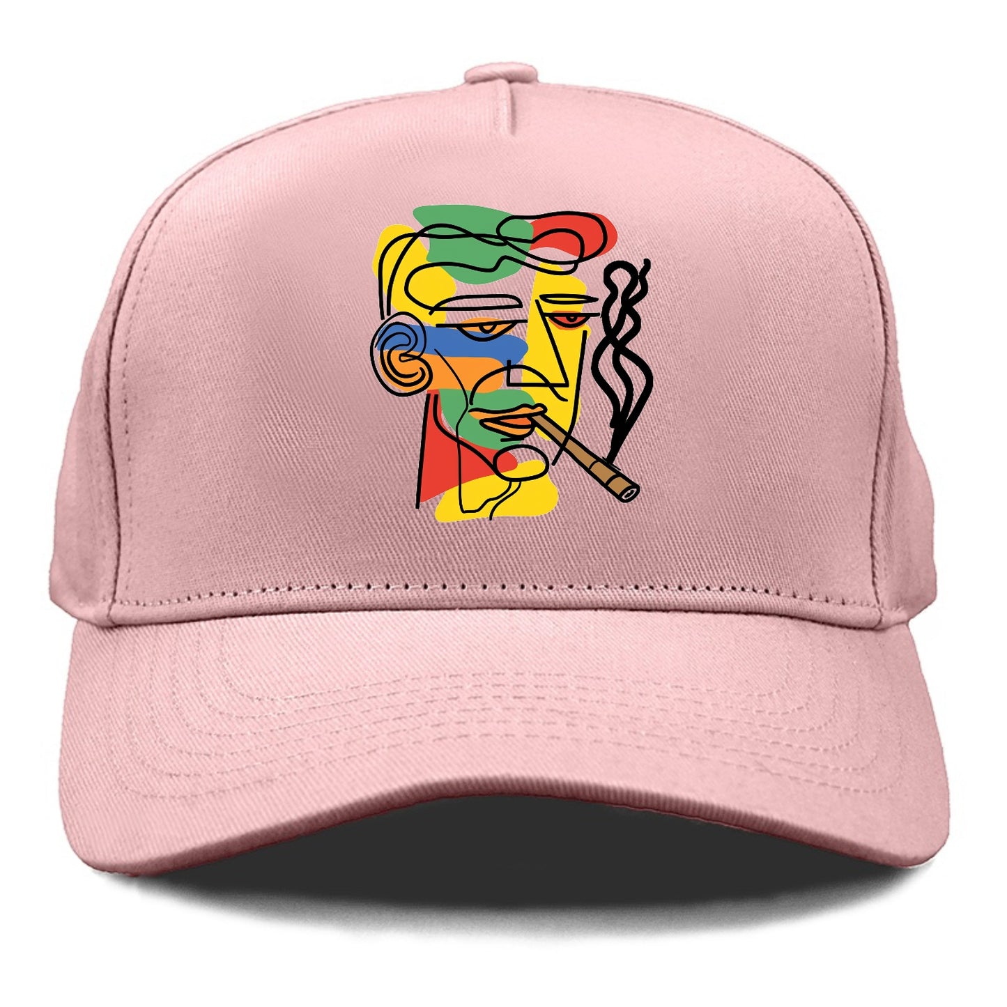 Smoky Vibes Abstract Line Art Hat