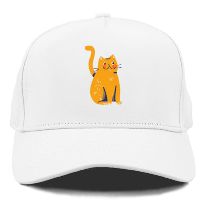 Smiling Orange Kitty with Chubby Cheeks Hat