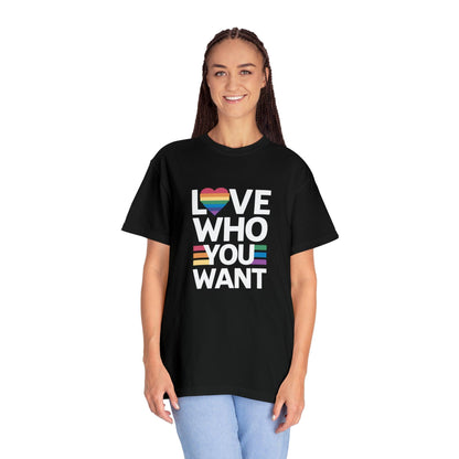 Empowering Diversity: 'Love Who You Want' Expressive T-Shirt - Pandaize