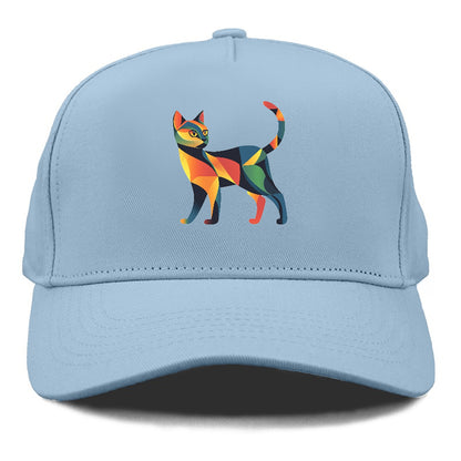 Vibrant Geometric Cat Hat