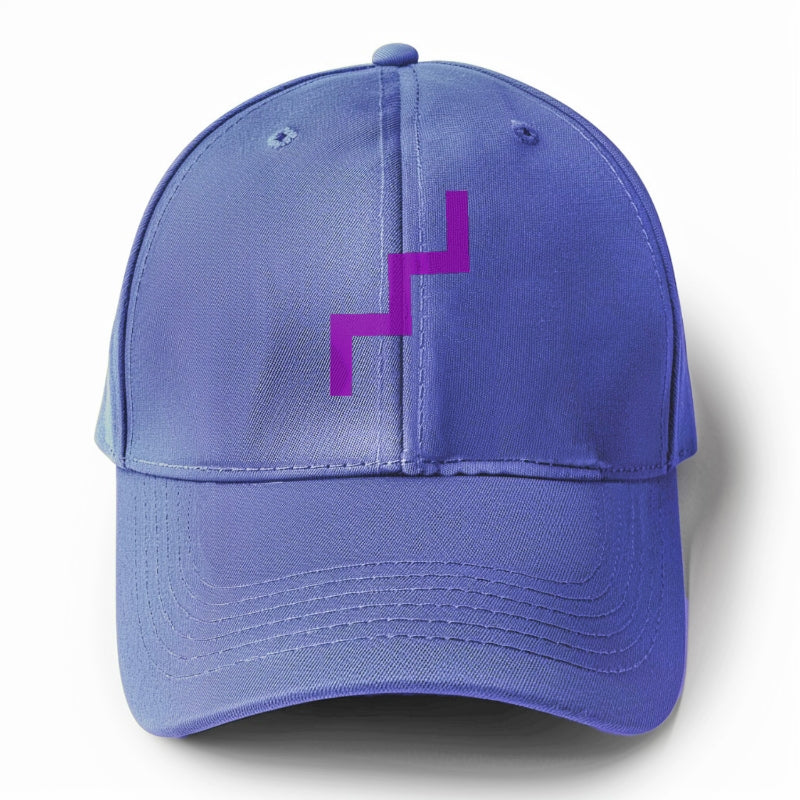 Retro 80s Zig Zag Purple Hat