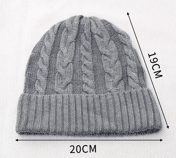 Cozy Twist Knit Beanie: Unisex Solid Color Hat for Autumn/Winter