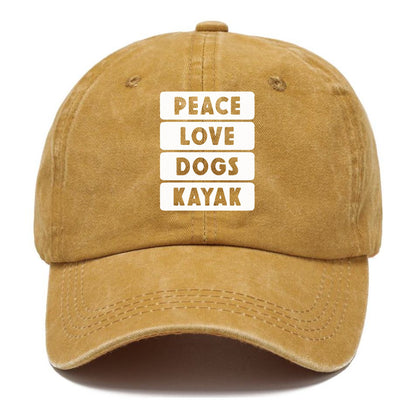 peace love dogs kayak classic Hat