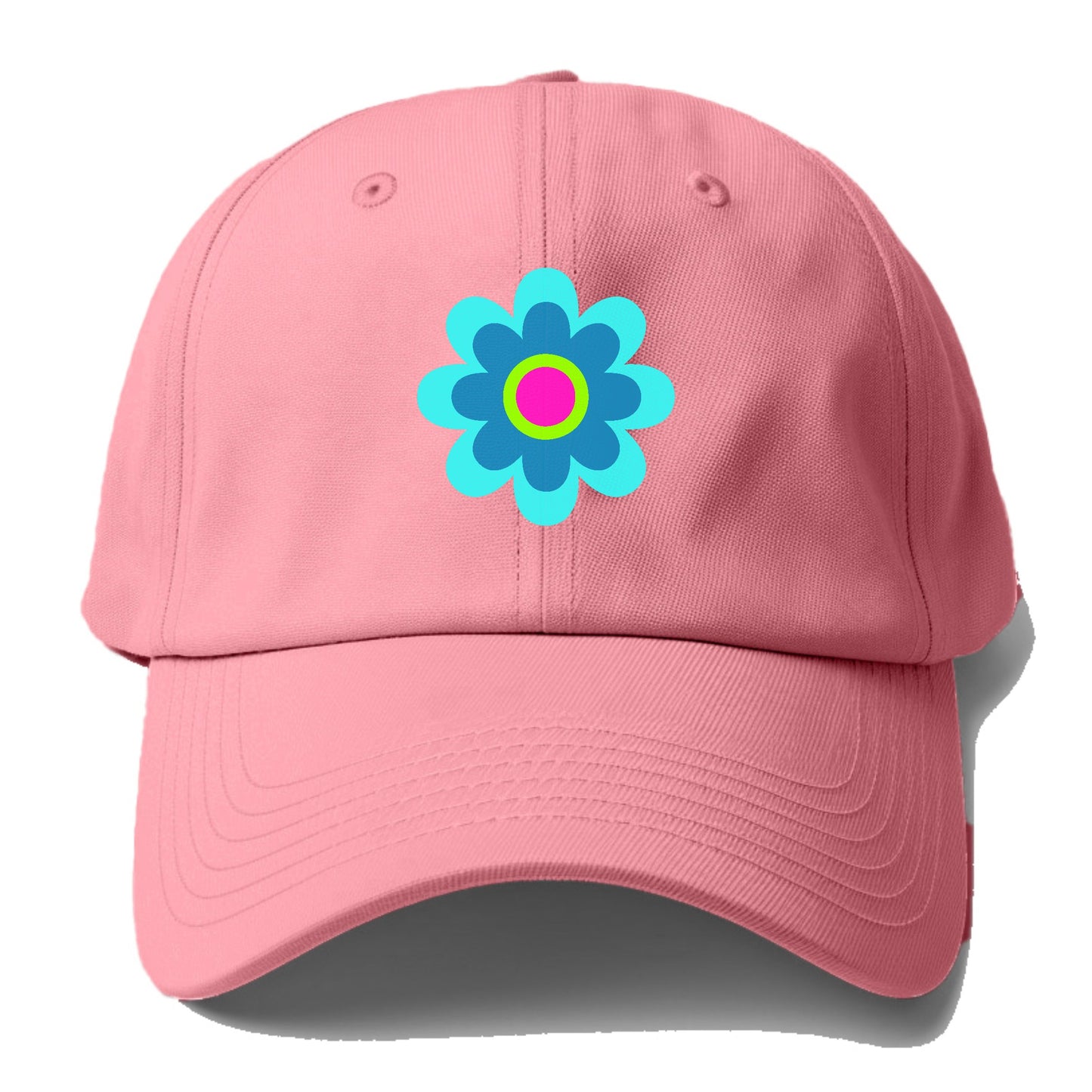 Retro 80s Flower Blue Hat