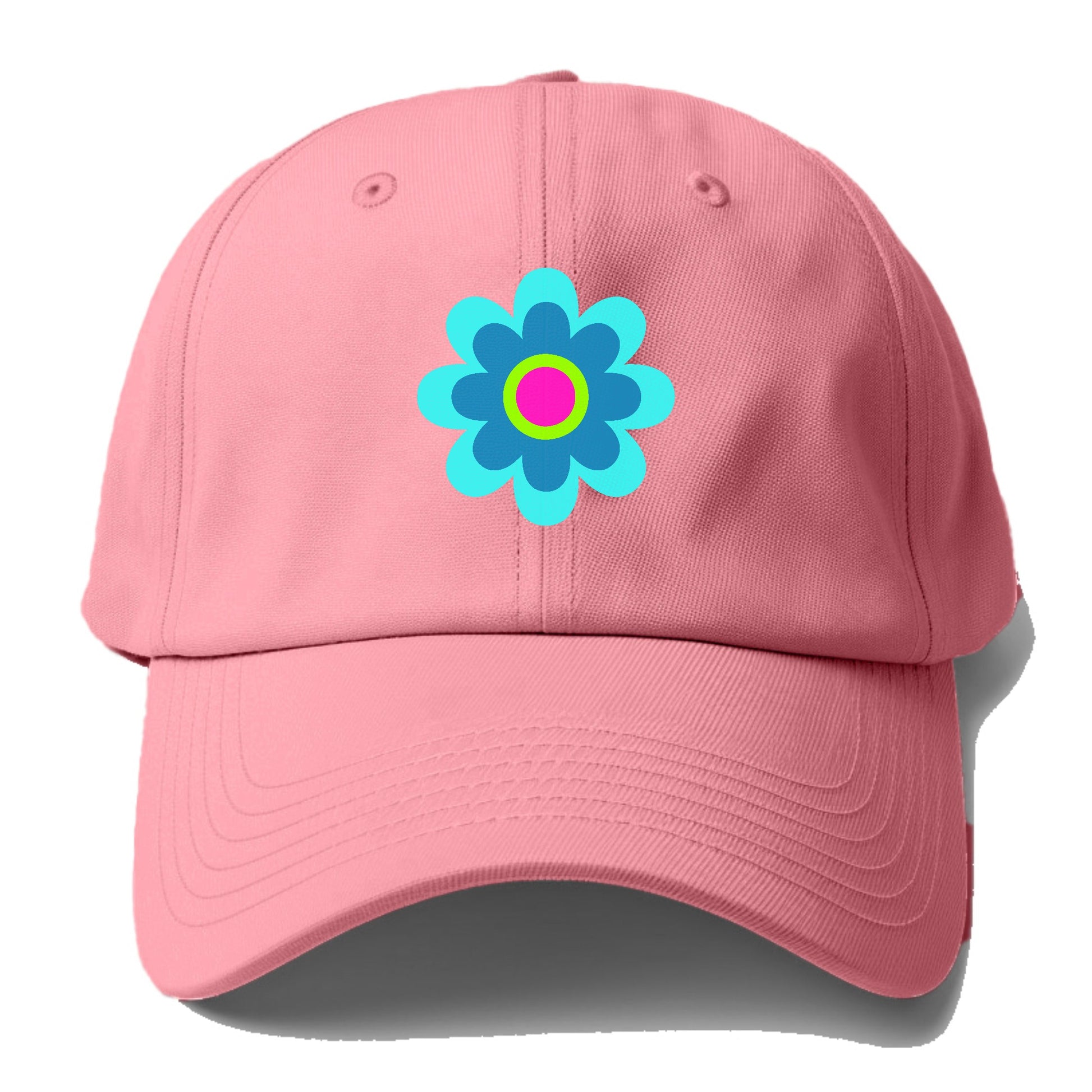 Retro 80s Flower Blue Hat