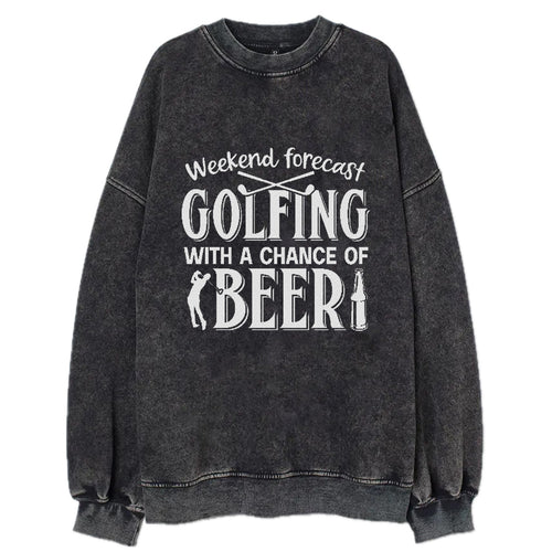 Weekend Forecast Golfing Vintage Sweatshirt