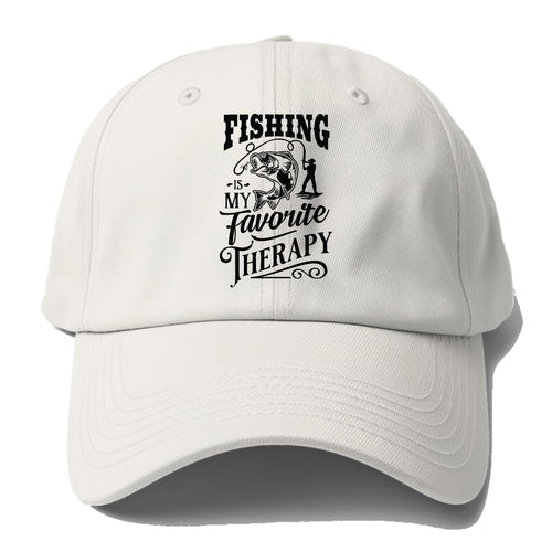 Fishing Is My Favorite Therapy Baseball Cap For Big Heads