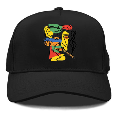 Smoky Vibes Abstract Line Art Hat