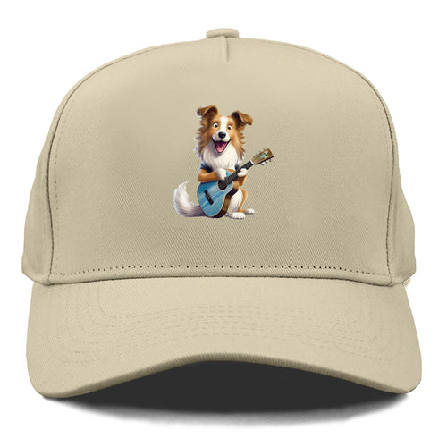 Shepherd Dog Playing A Guitar Cap