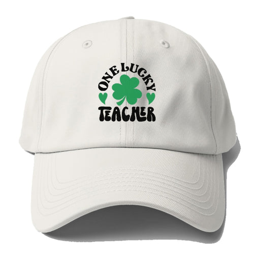 One Lucky Teacher Clover Baseball Cap