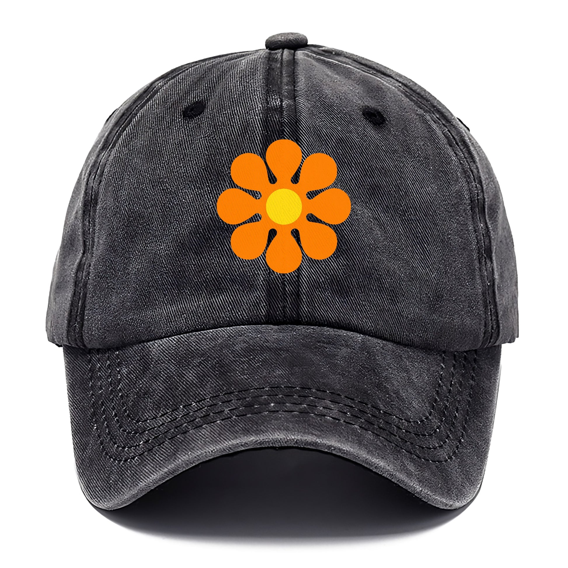 Retro 80s Flower Orange Hat