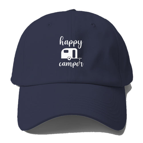 Happy Camper Baseball Cap For Big Heads