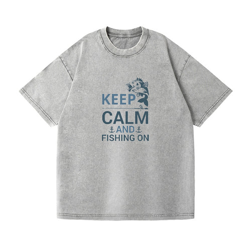 Keep Calm And Fishing On Vintage T-shirt