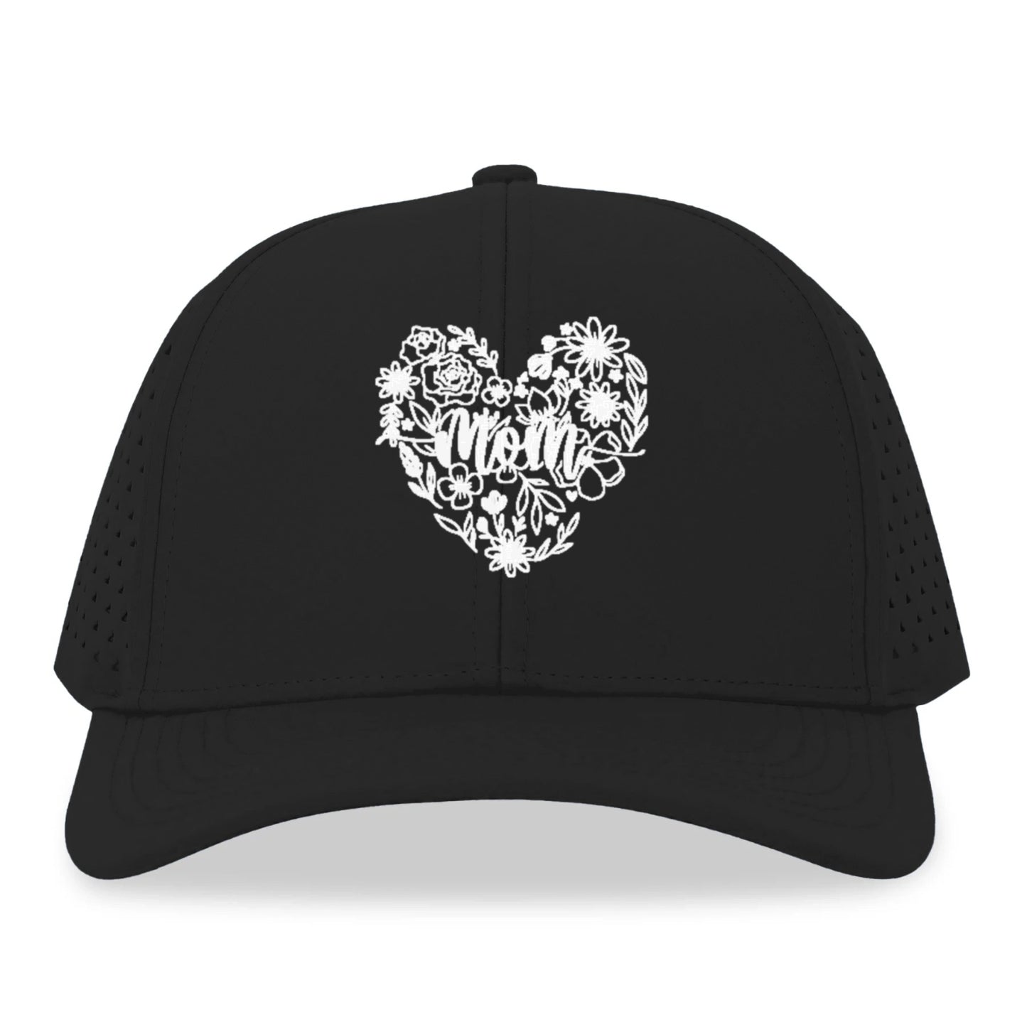 mom floral heart Hat