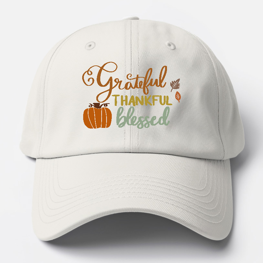 Grateful Thankful Blessed Hat