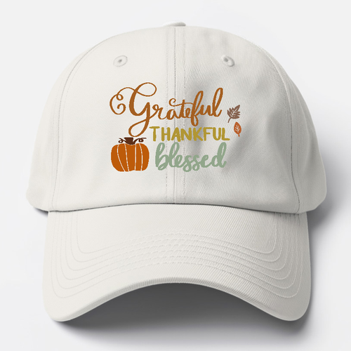 Grateful Thankful Blessed Baseball Cap