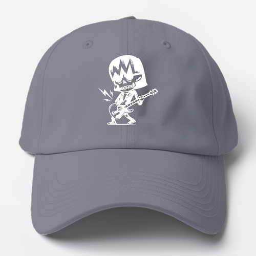 Skeleton Rock Guitar Baseball Cap