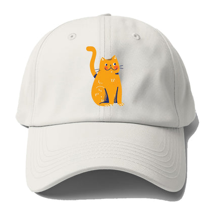 Smiling Orange Kitty with Chubby Cheeks Hat