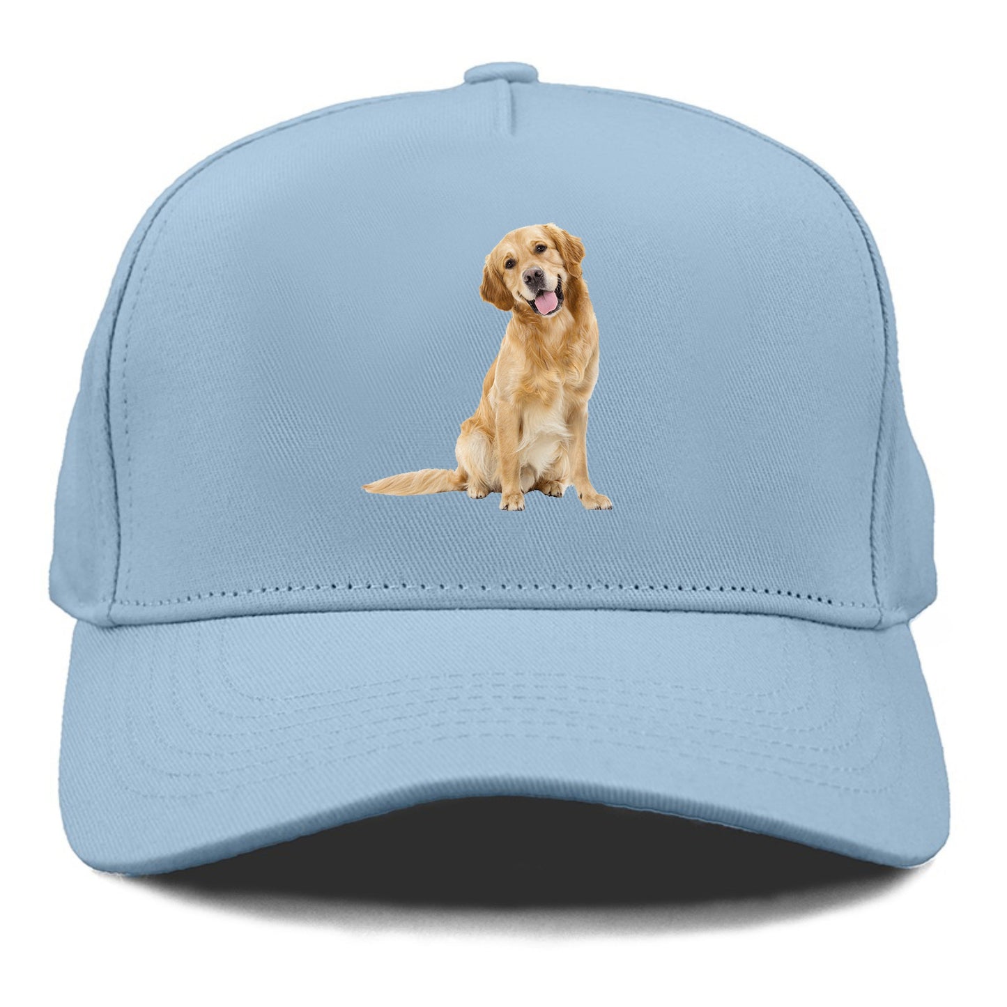 Joyful golden retriever with a radiant smile Hat