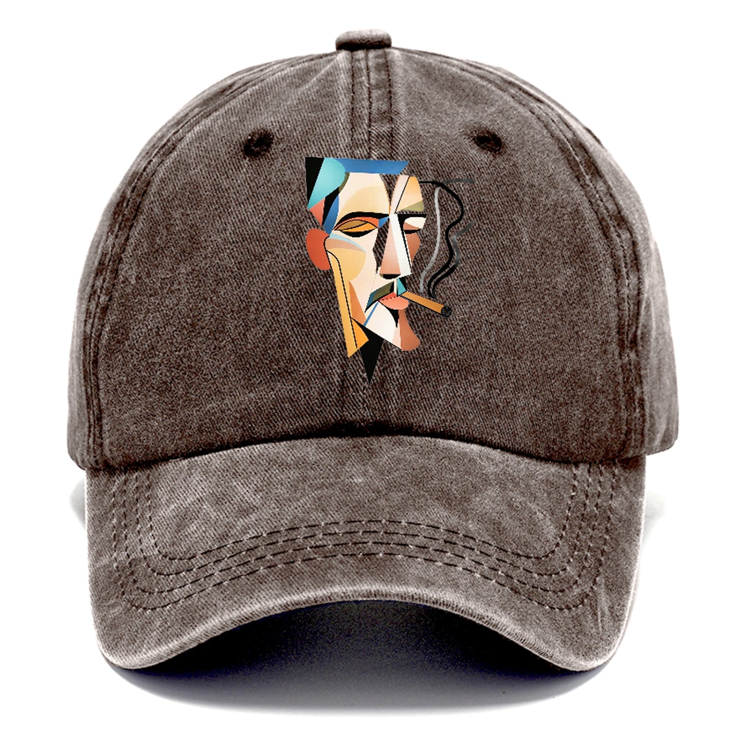 Abstract Smoking Man Hat