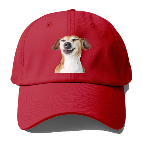 Joyful Jack Russell Terrier With A Beaming, Toothy Smile Baseball Cap