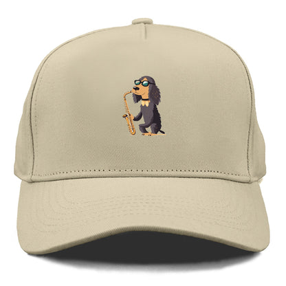 Dog Playing Saxophone Hat