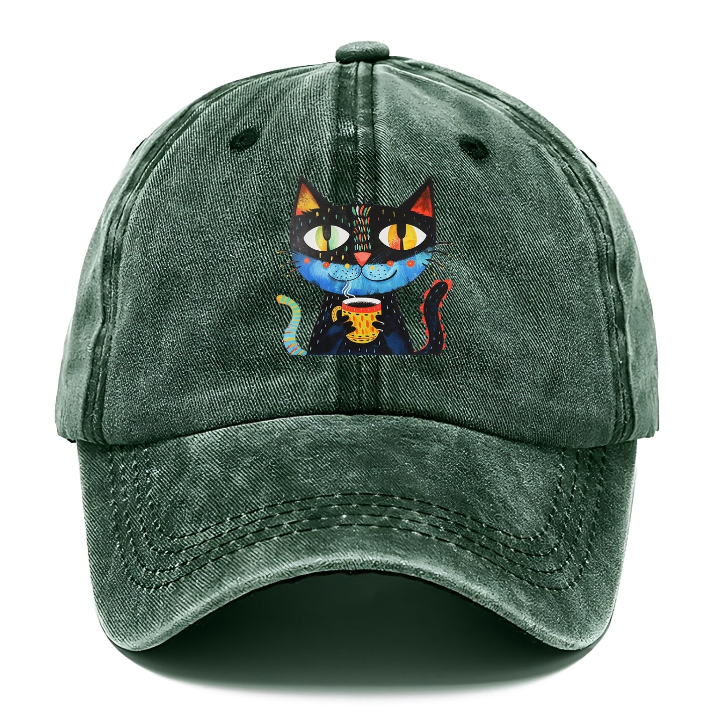 Coffee Cat Vibrant Mornings Hat