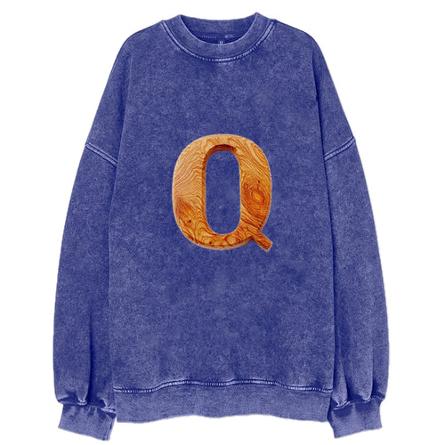 Letter Q Vintage Sweatshirt