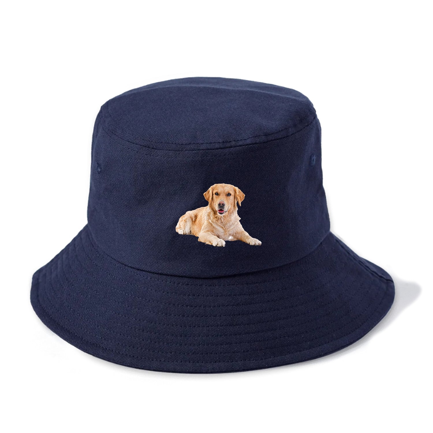 Golden Retriever laying down Hat