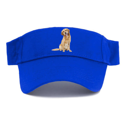 Joyful golden retriever with a radiant smile Hat