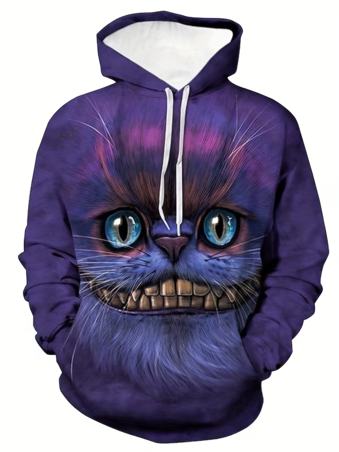 Cat printed outlet hooded sweatshirt