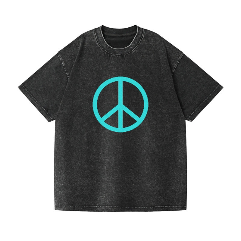 Retro 80s Peace Sign Blue Hat