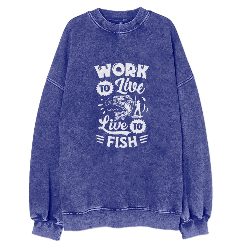 work to live Live to fish Hat