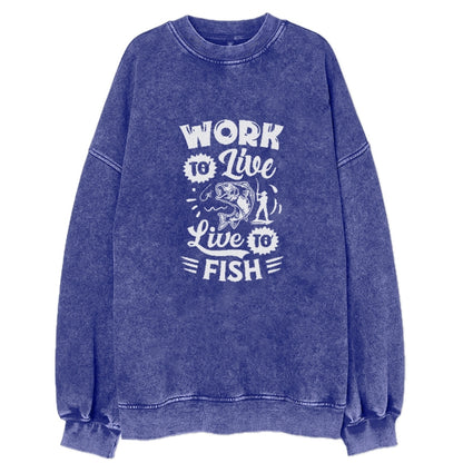 work to live Live to fish Hat