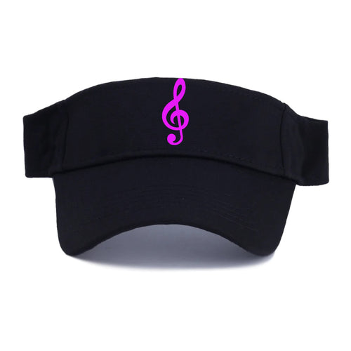 Retro 80s Music Note Purple Visor