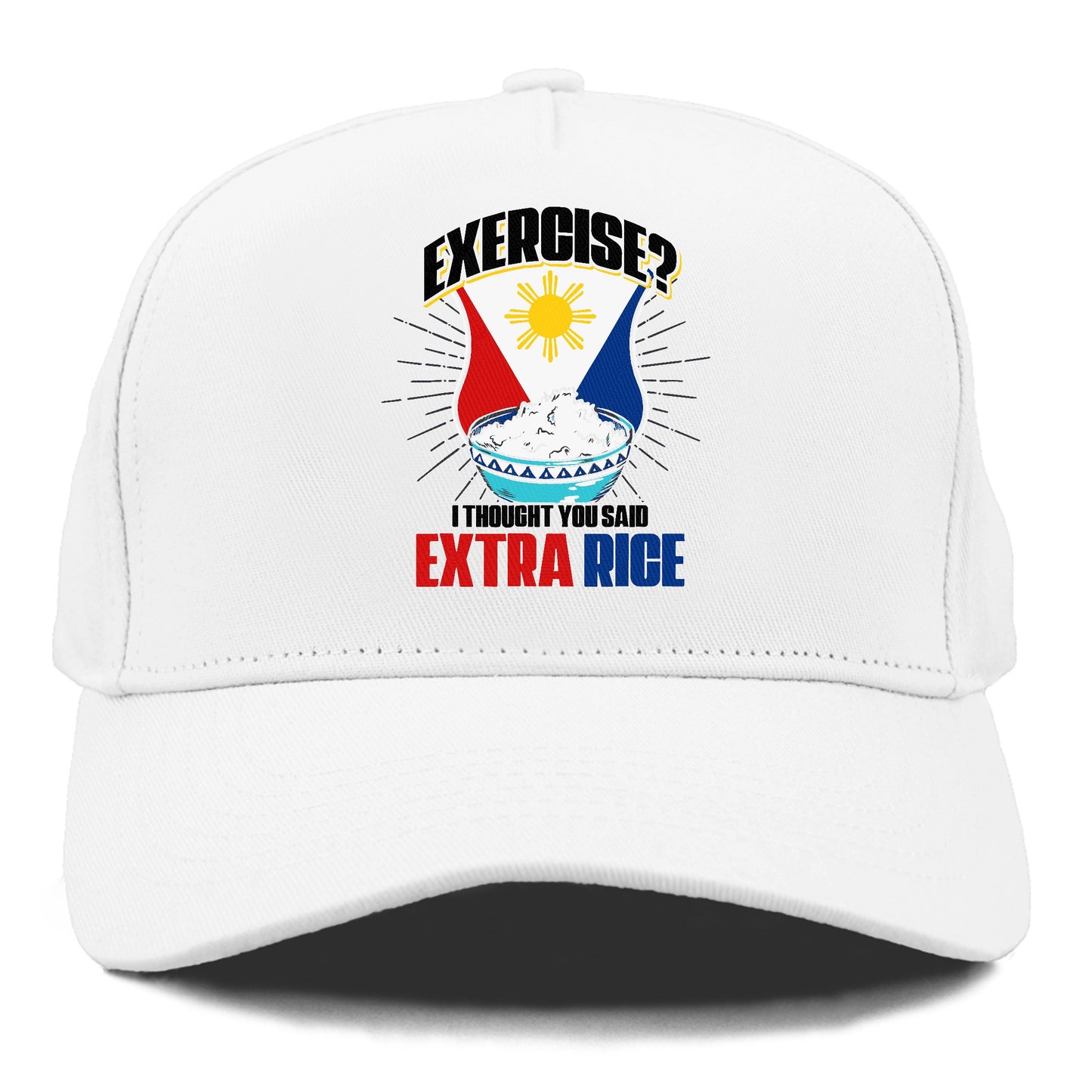 exercise? I thought you said extra rice Hat